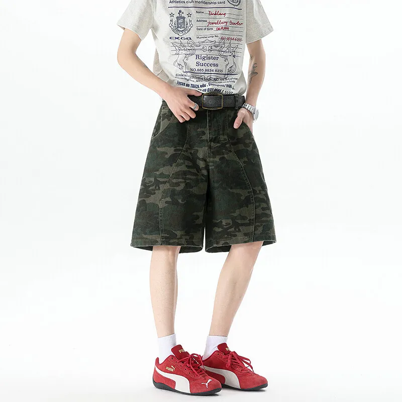 

Мужские камуфляжные шорты-карго, летние уличные повседневные свободные шорты для пляжного туризма, тактические военные камуфляжные удобные шорты в армейском стиле