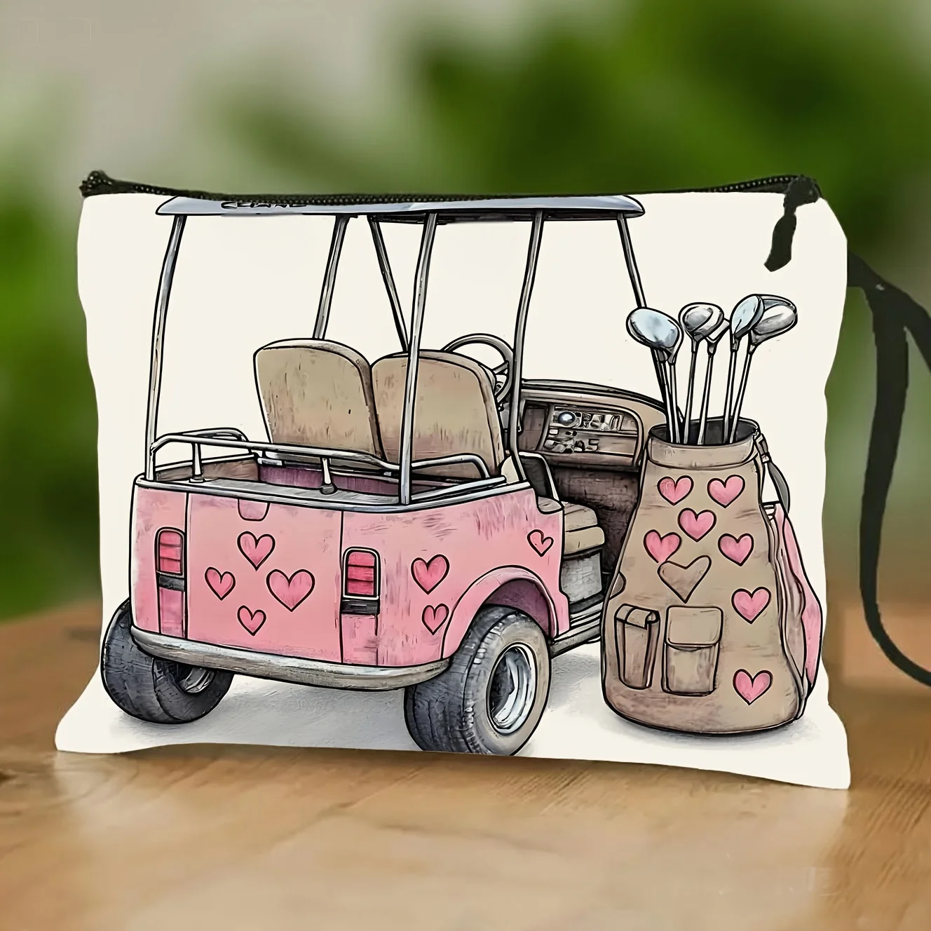 

Women's Golf-Themed Toiletry Bag Suitable for Travel & Daily Use - Large Capacity Cosmetic with Lightweight Zipper