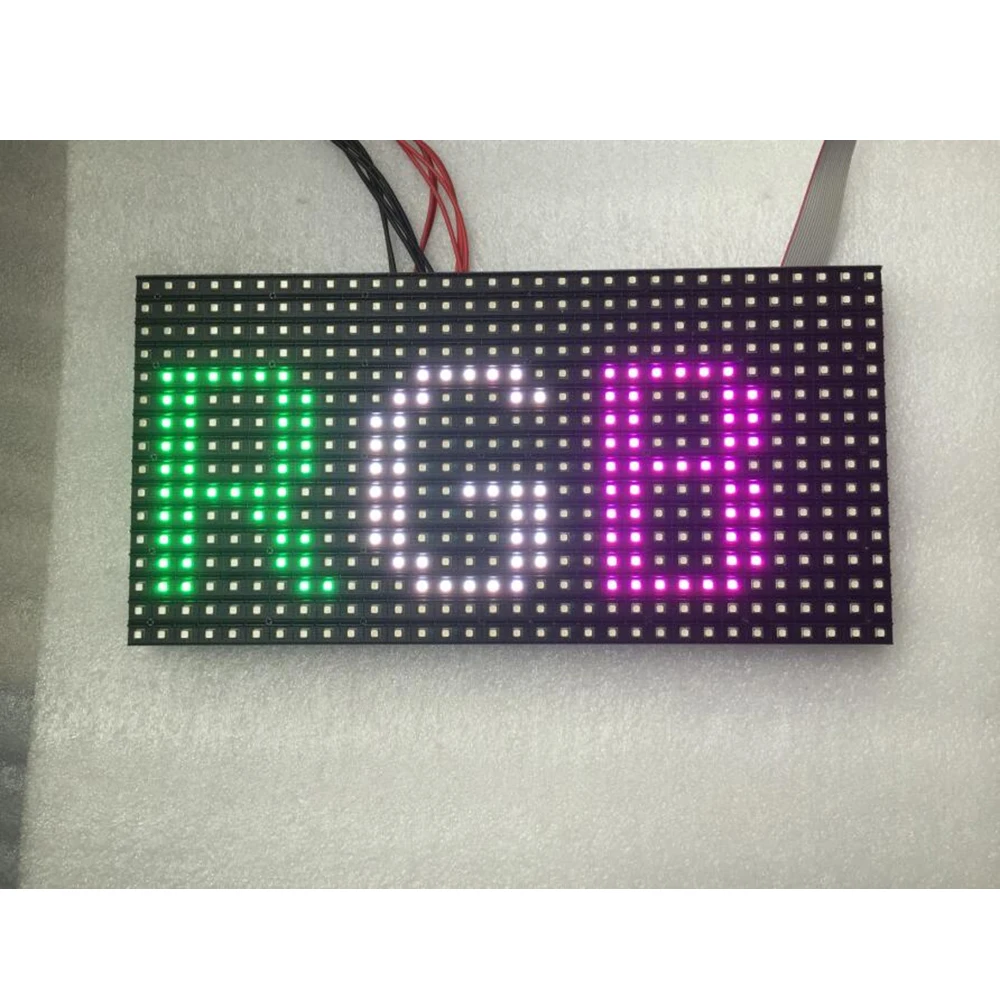 

Модуль светодиодного экрана P10 SMD LED для наружного применения, RGB LED матрица, 32x16 пикселей, HD HUB75, светодиодная вывеска, LED дисплей