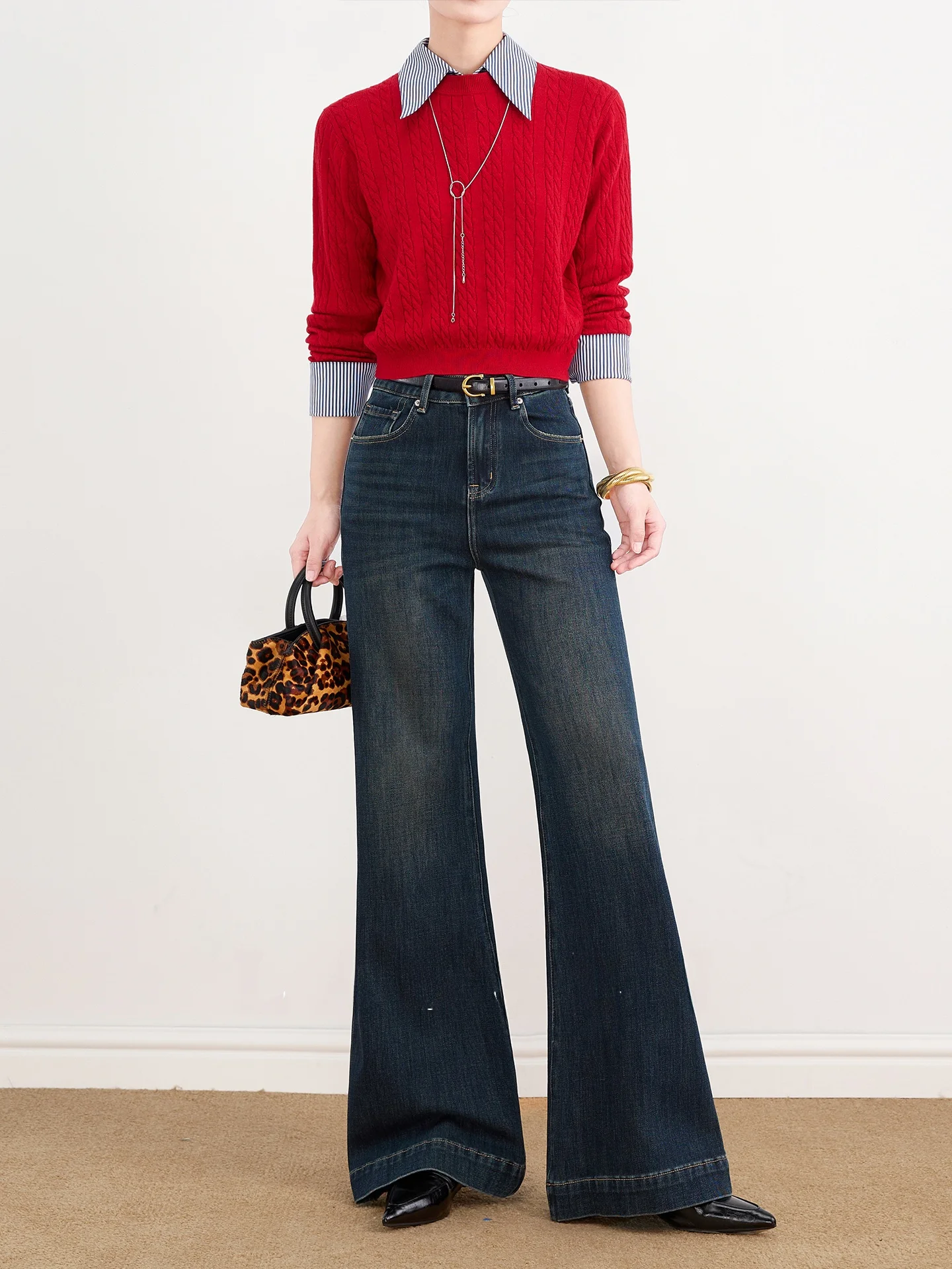 High Waist Flared Jeans for Women