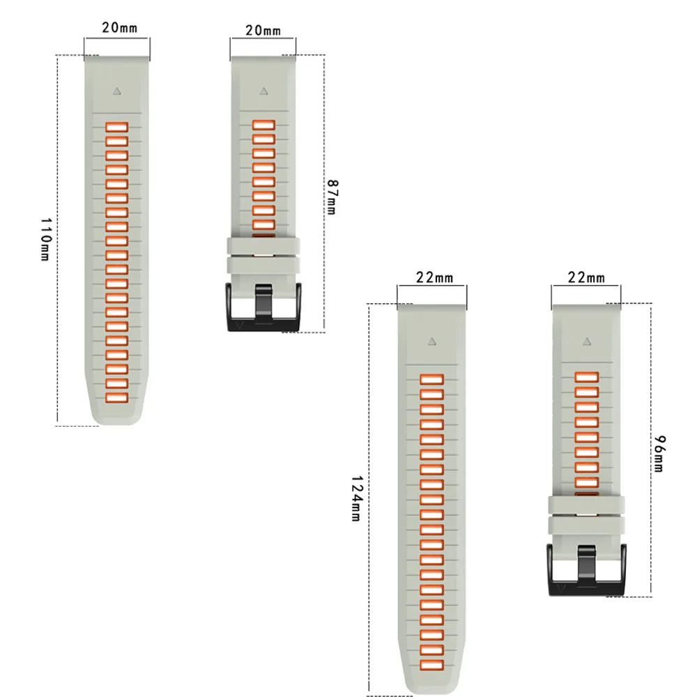 QuickFit 26 мм 22 мм ремешок для часов Garmin Fenix 7X 7 Pro Sapphire Solar силиконовый ремешок для часов Fenix 8 E 6X 6 Pro 5X 5 Plus браслет