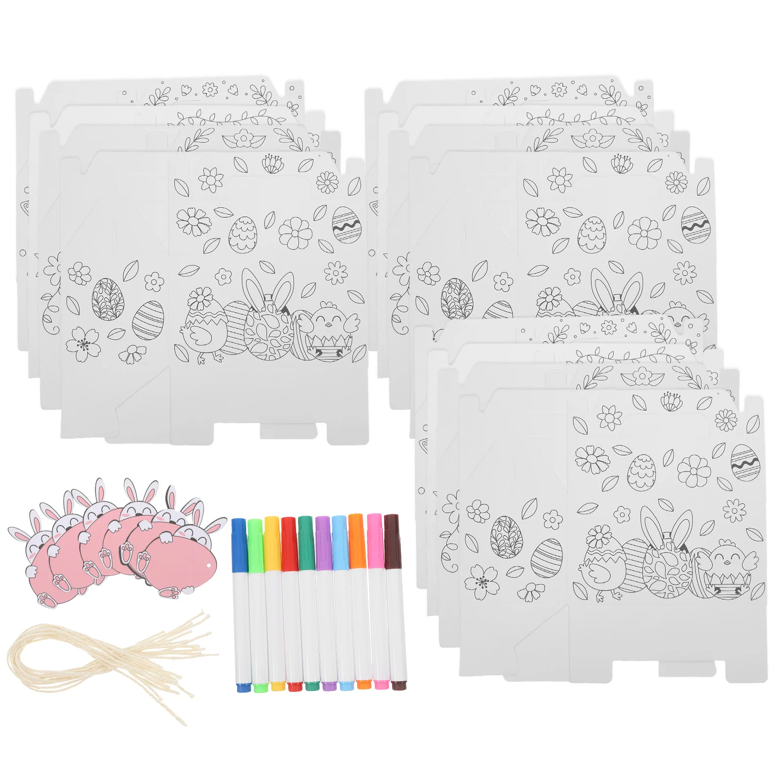 

1Set Easter DIY Blank Candy Box Creative Empty Treat Holder Party Favor Packaging Supplies Holiday Decorations