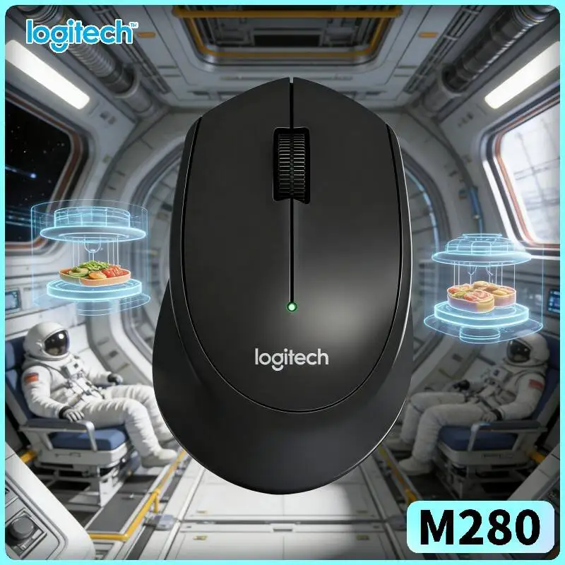 

Logitech M280 Ergonomic Wireless Mouse Grip Pads 2.4GHz Nano Dongle 10m Range for Office PC Linux Mac