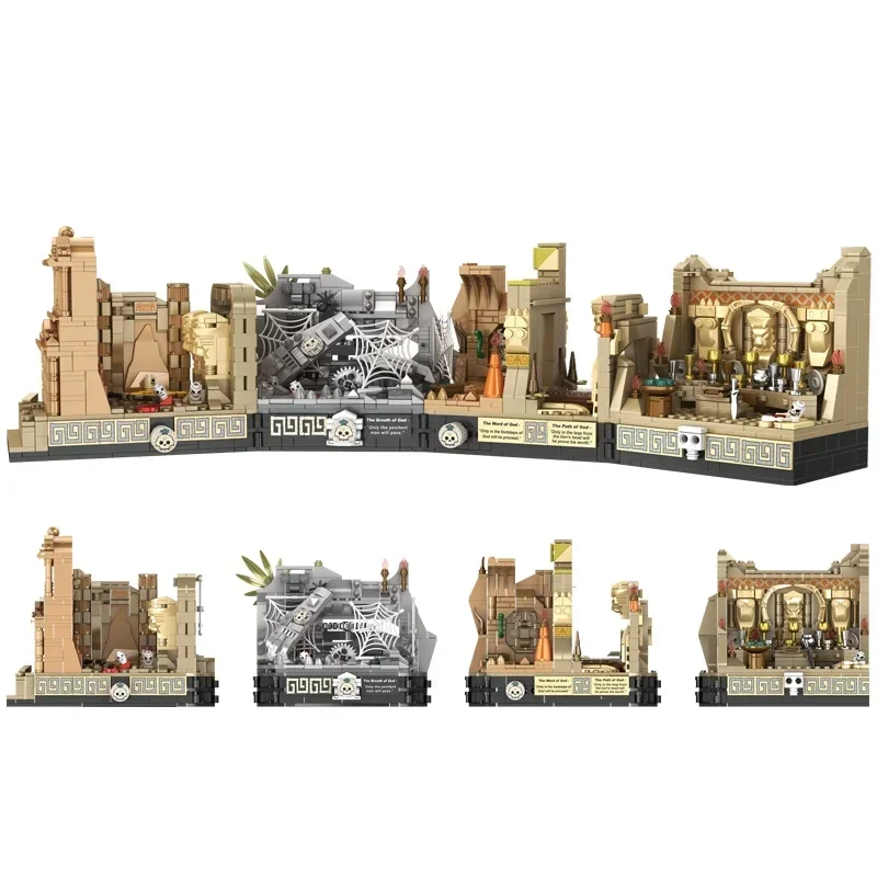 MOC Movie Indiana Jones Temple of The Classic Building Block Compatible With 77015 Tomb Adventure Scenes DIY Model Birthday Toy