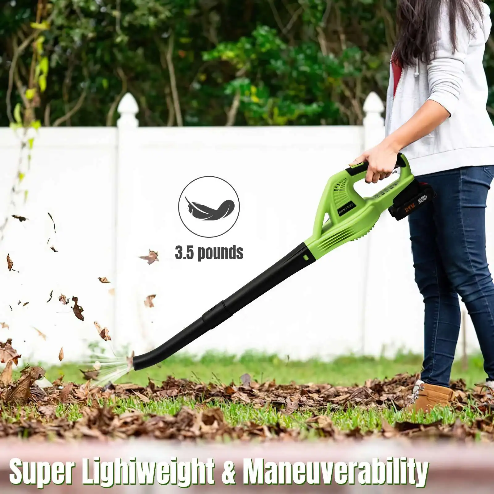 منفاخ هواء لاسلكي 3000 وات 15000 دورة في الدقيقة، مكنسة كهربائية ذات سرعتين، 21 فولت 2.0 أمبير في الساعة أداة كهربائية خفيفة الوزن لمنفضة الغبار