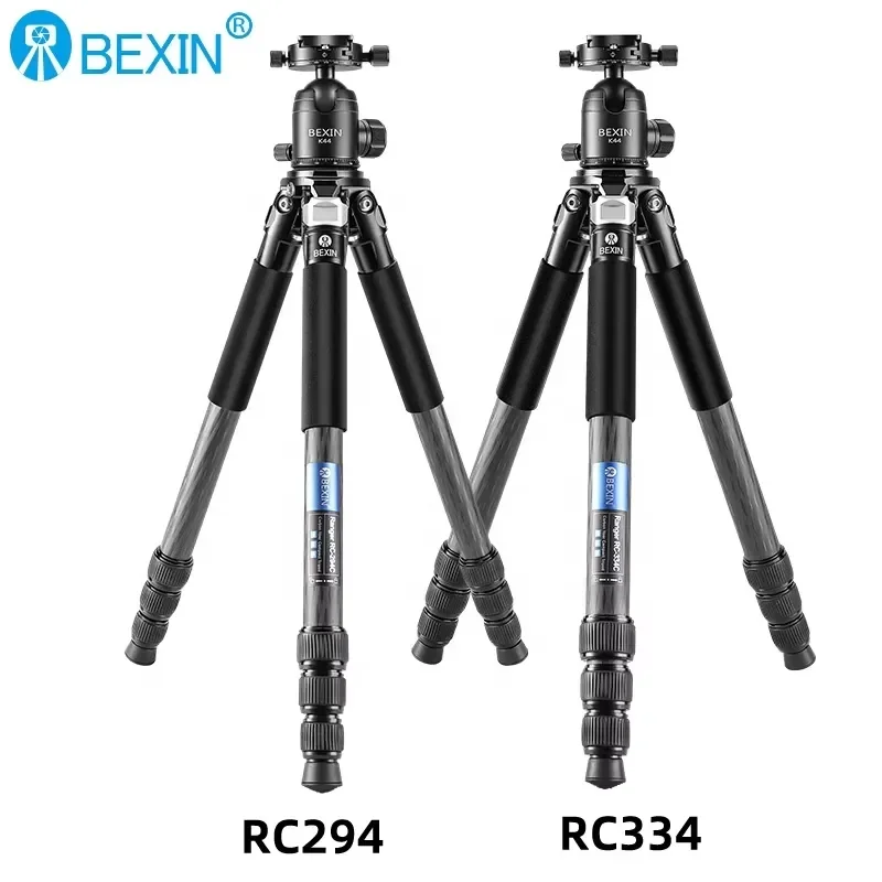 BOLRZO Beixin factory self-made high-quality carbon fiber professional dslr camera tripod, large tripod with universal frame,