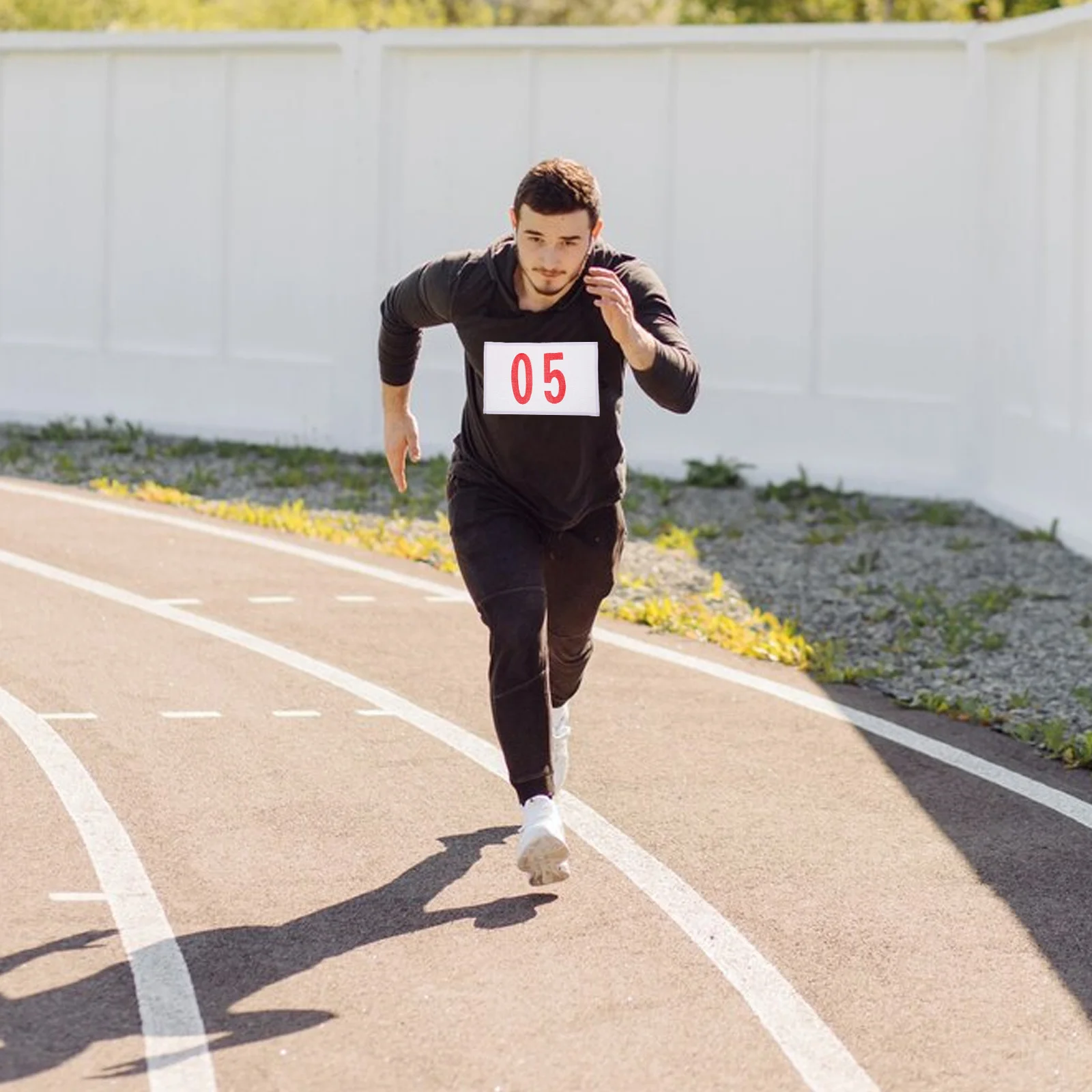 

10Pcs Marathon Number Bibs Red Large Tearproof Waterproof Running Race Numbers Sports Events Number Bibs Running Numbers