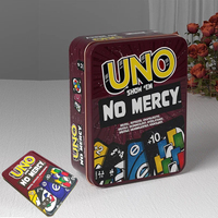 No Mercy Uno Metal Box Game Board Games Table Family Party Entertainment 168PCS UNO Cards Game Toys Kids Birthday New Year Gifts