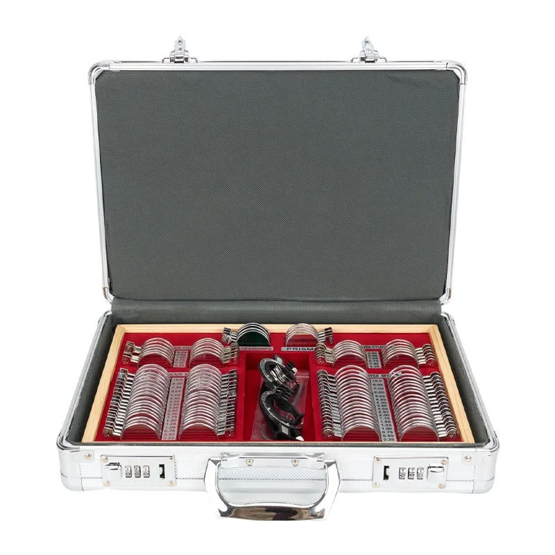 JS104 Trial Lens Set Metal Rim Lens Set Optometry Trial Lens Set for Eye-wear Testing