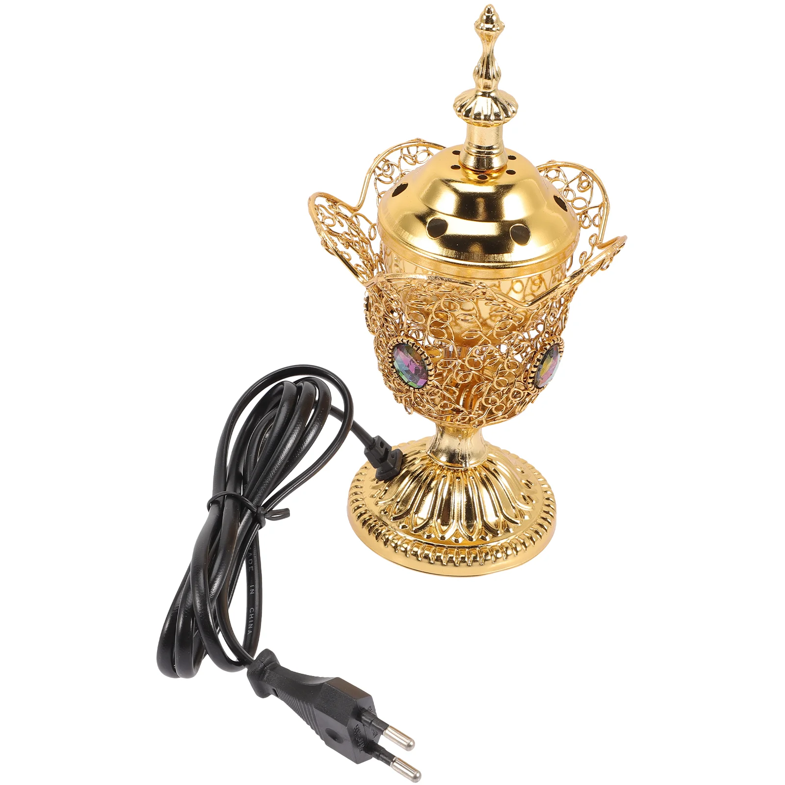 

Desk Censer Decor Vintage Incense Burner Burners Ornaments Table Decors Electric Holder for Home