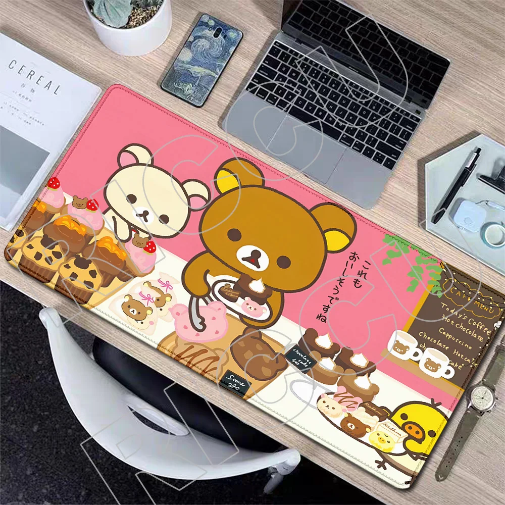 XXL Cartoon Anime Kawaii Rilakkuma Büromatte Teppich Niedliches Mauspad Großes Mauspad 400X900MM Schreibtischunterlage Laptop Gaming ​ Tastaturmatte – Detail 14