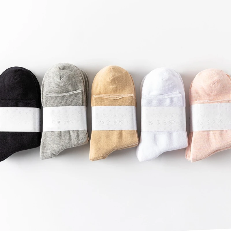 5 pares de calcetines para diabéticos sin encuadernación para mujeres embarazadas calcetines largos para ancianos calcetines cómodos transpirables en blanco y negro para mujeres