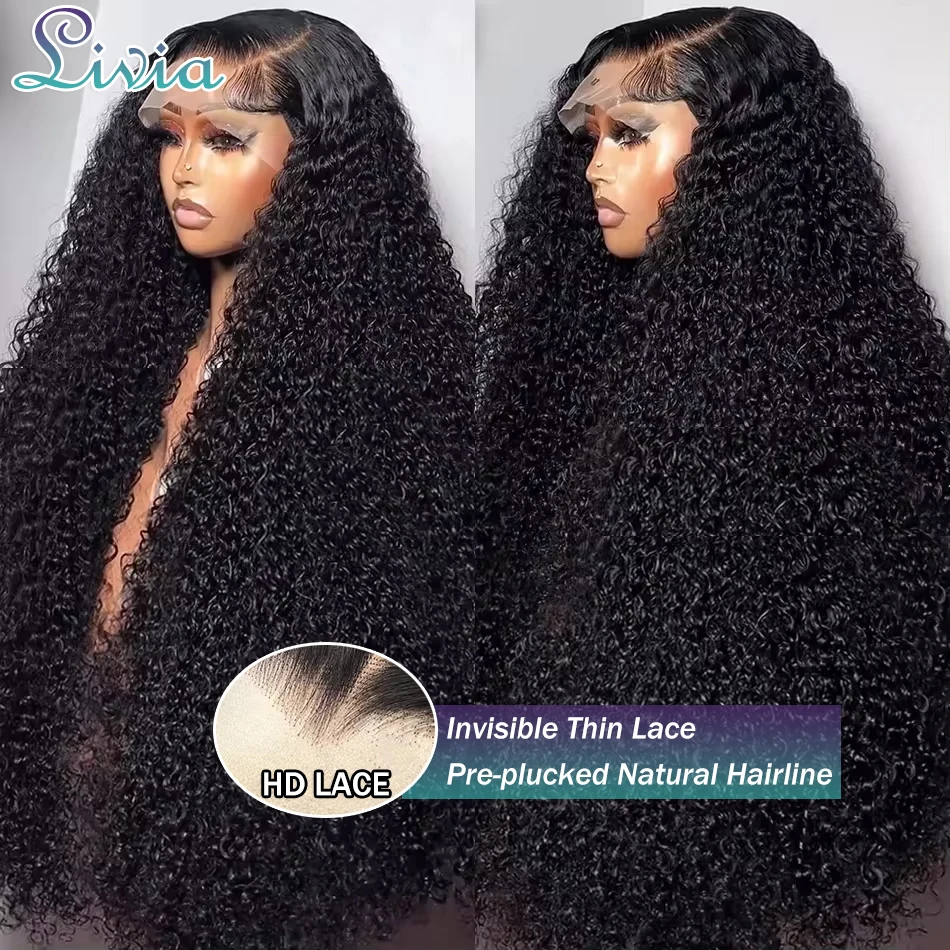 Perruque Lace Front Wig Naturelle Bouclée, Cheveux Humains, Deep Wave, 13x4, 13x6, HD, Densité 250%, pour Femme Africaine