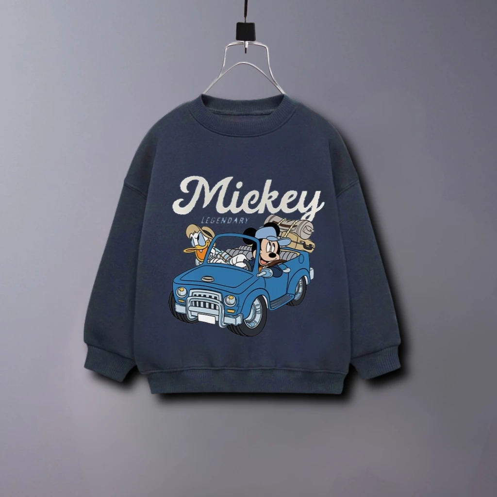 الربيع/الخريف الاطفال الملابس المطبوعة الكرتون ميكي البلوز لملابس أطفال بلايز طويلة الأكمام فضفاضة عادية س الرقبة هوديي