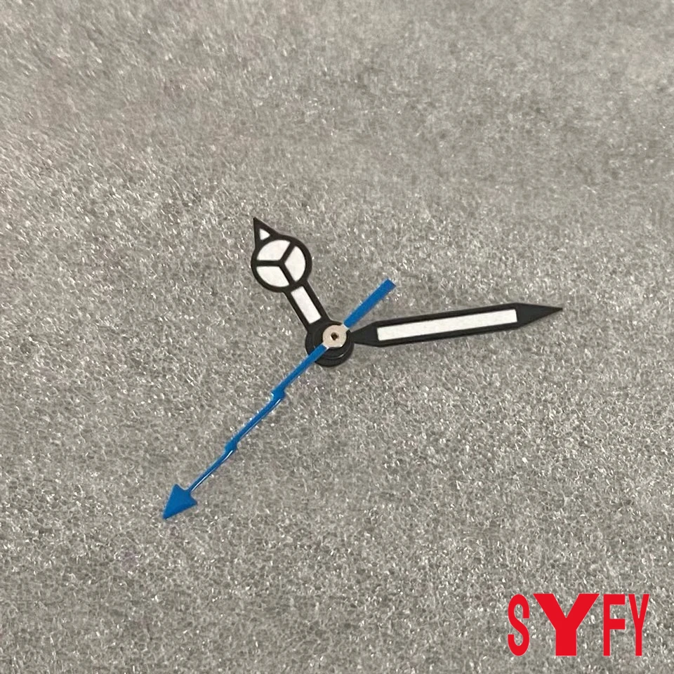 NH35 стрелки с черными краями, белые стрелки Mercedes Medsey Benz Pointer для NH35/36/4R/7S SEIKOMovement, зеленые светящиеся детали часов