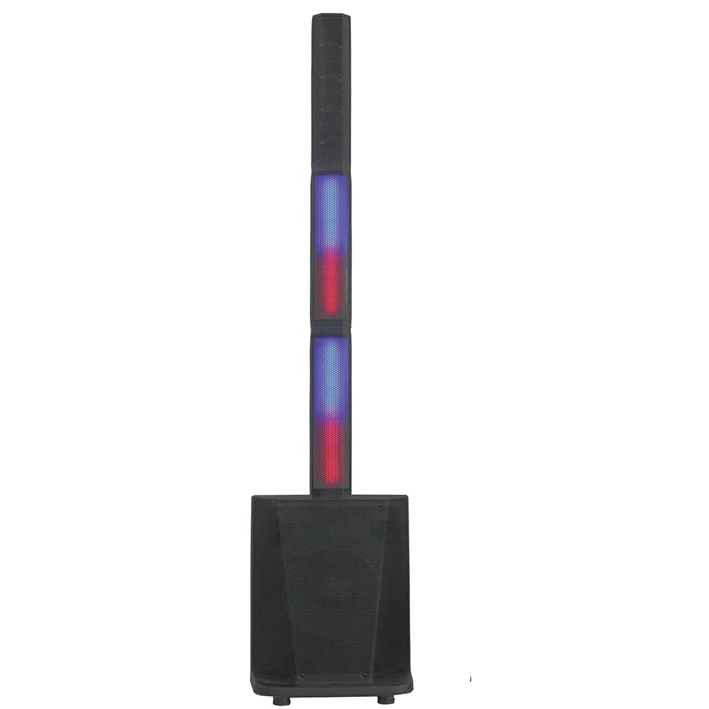 

2000W 10" Active Subwoofer Professional Audio Karaoke Column DJ Sound Box PA Speaker System with BT FM Party LED Bocina Par