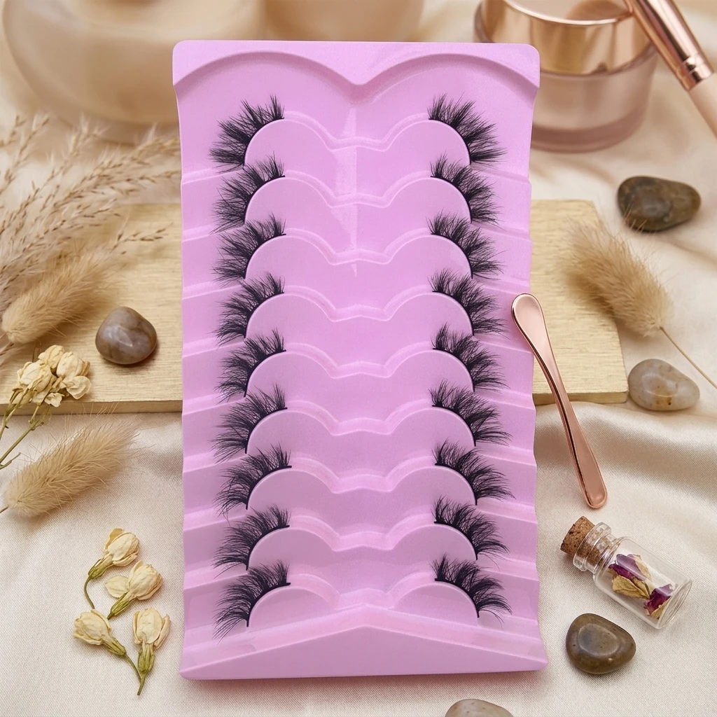 Cat-Eye False Eyelashes Natural Style Hard Stem Lengthened Tail