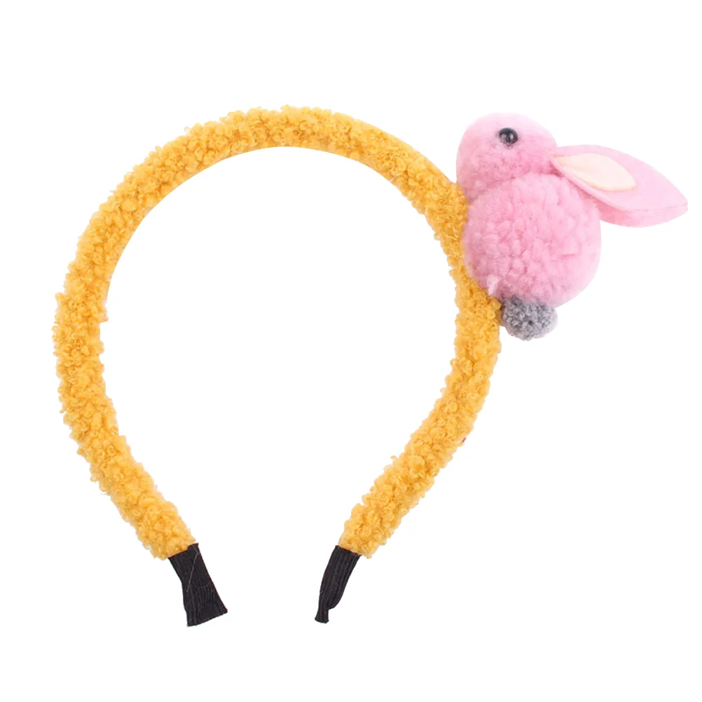 Yellow Gifts Stuffed Bunny Pet Hair Accessory Three-dimensional Plush Headband Child