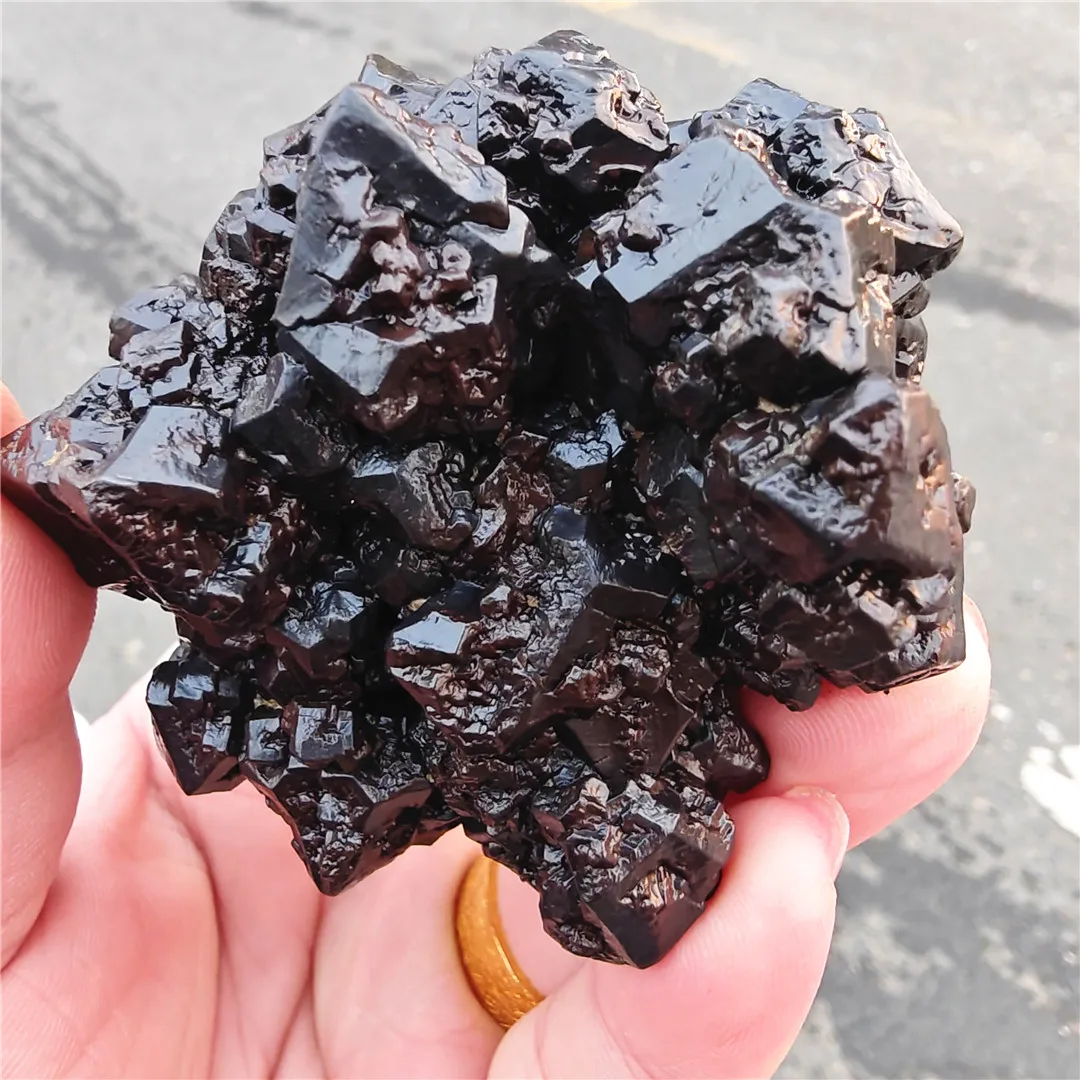 Real Natural Black Diamond Stone Crystal Prophecy Rock Specimens Carbonado Seer Stones Limonite Minerals Collection Unique Decor