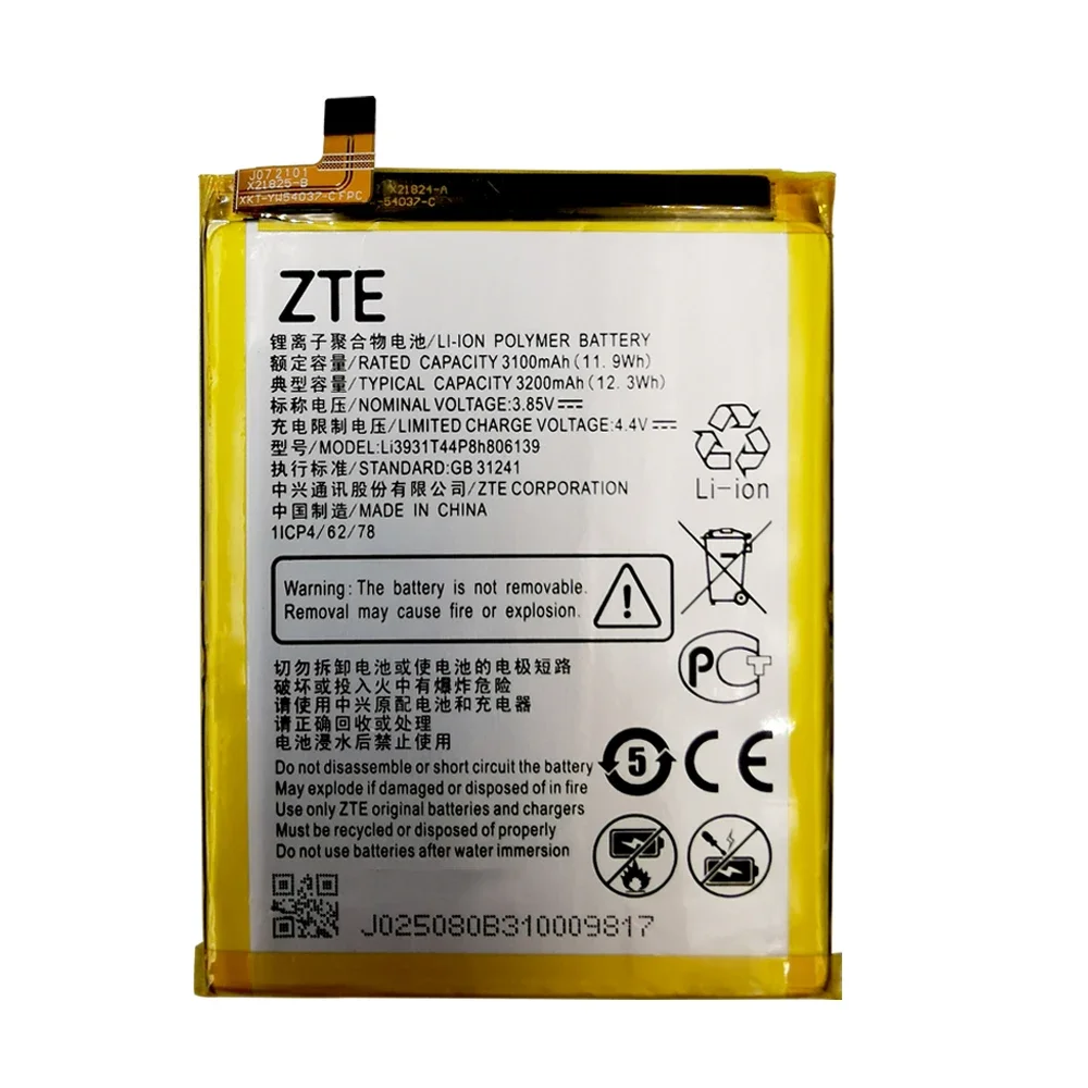 100% Original 3200mAh Li3931T44P8h806139 Battery For ZTE Blade V9 V10 /V9Vita V10Vita/A7 Vita/A4/A5 2020/A7 2019 Fast Shipping