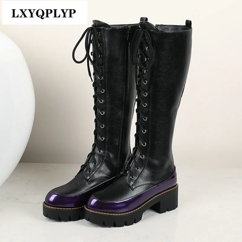 

Thick-soled Snake-print Nightclub Fashion Personality European and American Trends Spring, Autumn and Winter New Women's Boots