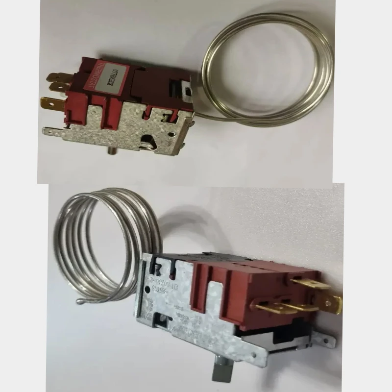 Termostato de refrigerador  cuatro pines para Danfoss, control  temperatura comercial  una sola puerta y doble puerta 077B