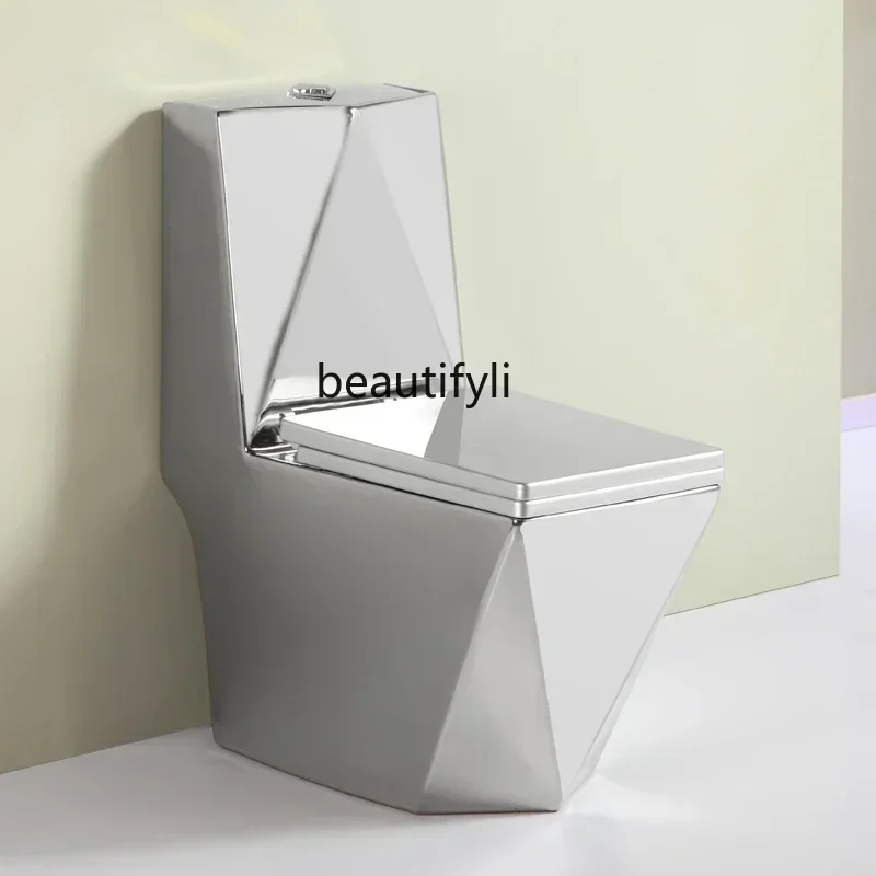 Hot sales Electroplated silver toilet, bathroom ceramic color toilet, B & B Nordic odor-proof and anti-blocking toilet