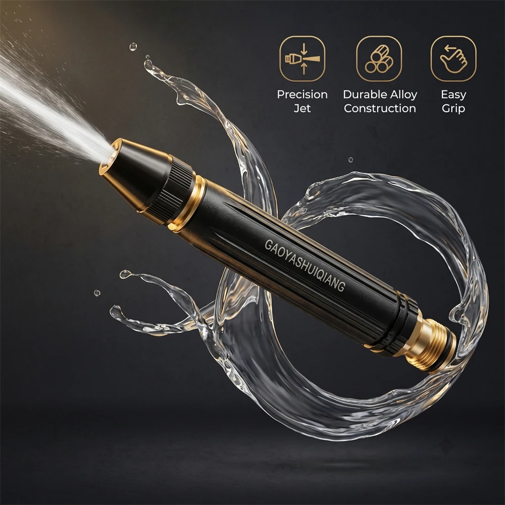 Heavy Duty Adjustable Twist Nozzle High Pressure Car Wash Water Gun for Car Washing Watering Plants Outdoor Cleaning High-Pressure Washer Sprayer