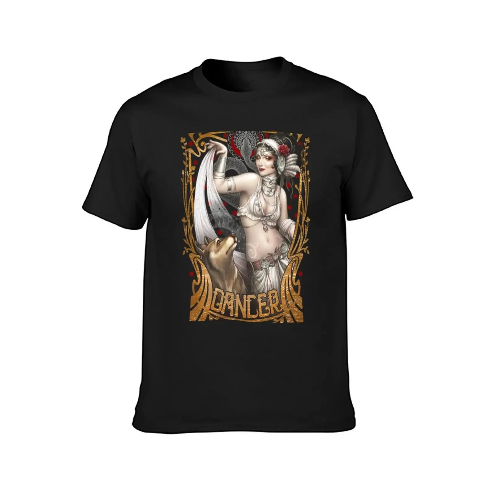 Dancing with wolves - Tribal Belly dance T-Shirt man t shirt graphic t shirts baggy shirts T-shirts for men cotton