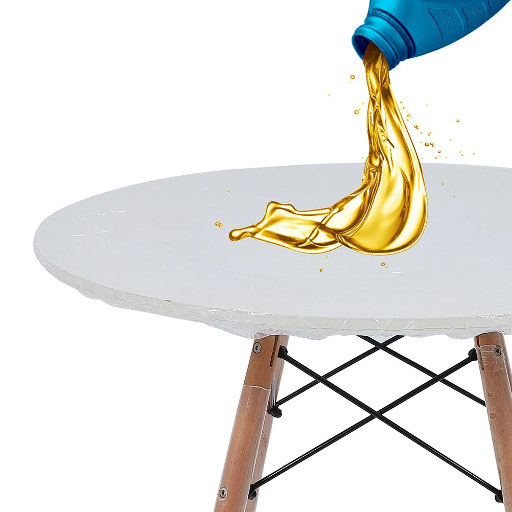 

Table Cloth Dustproof and Oilproof Cover Courtyard Round Transparent Fitted Picnic Desk Covers Dining Tablecloth Child