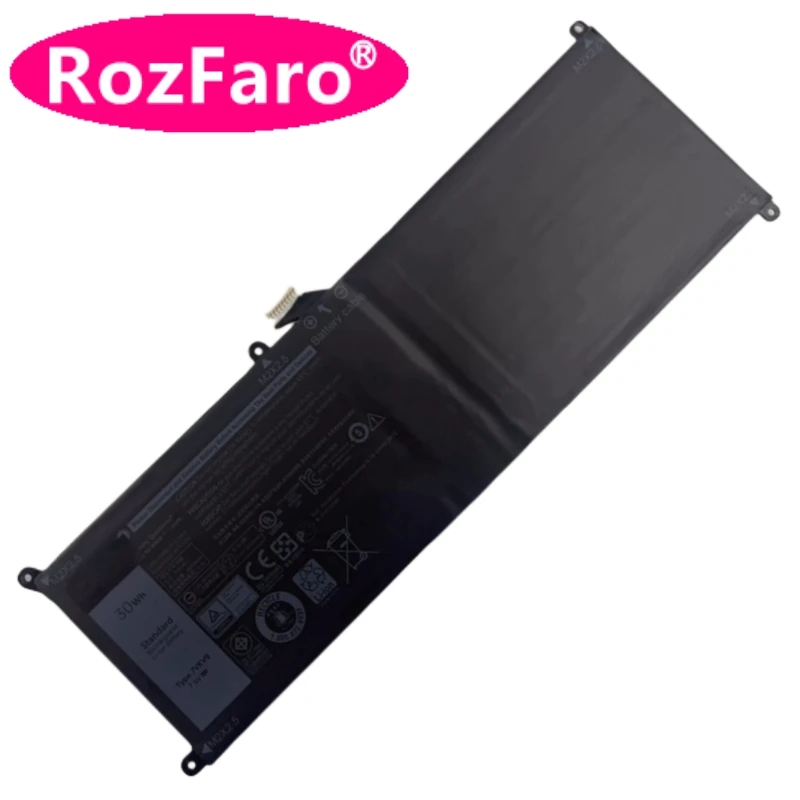 

RozFaro 7VKV9 9TV5X 07VKV9 0V55D0 T02H T02H001 Laptop Battery 7.6V 30Wh For Dell XPS 12 9250 4K Latitude 12 7275 7000 Tablet PC