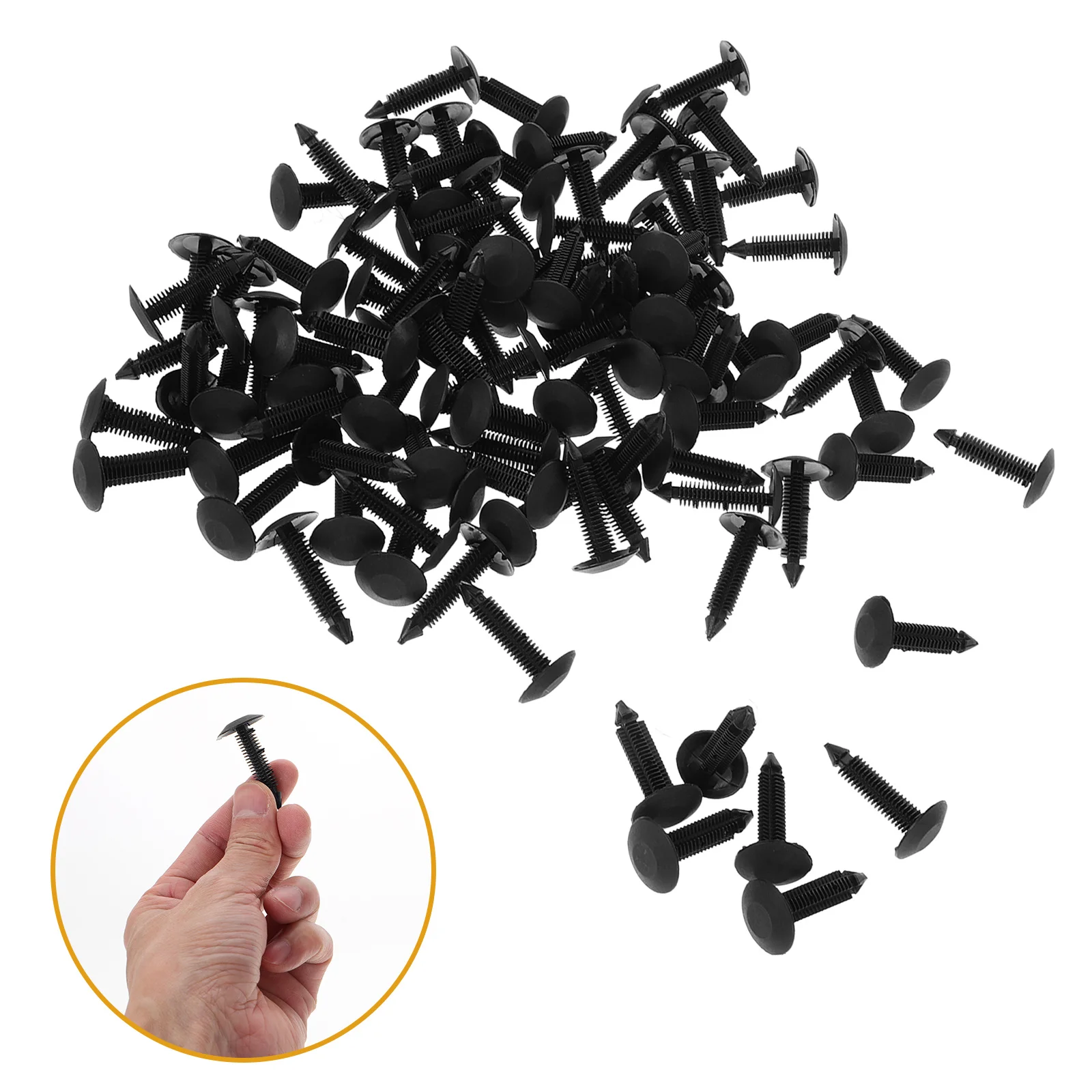 

100Pcs Car Retainer Clips Plastic Rivets Push Fasteners Kit for Automotive Body Trim Door Panel Bumper Zip Tie Holder