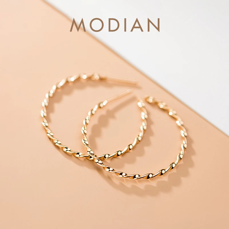 

Modian 2021 новый золотой Цвет геометрический Круглый Поворотный в виде капель с кристаллами в форме Женская мода 925 стерлингового серебра Гипер...