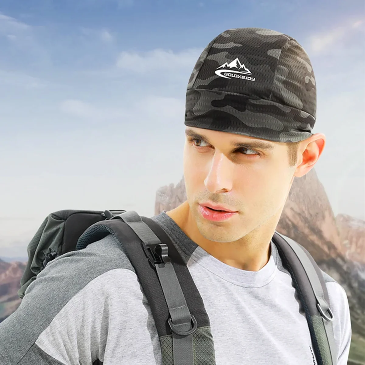 Quick-drying Cycling Cap ventilation Motorcycle Helmet Liner Bike Summer Riding Anti-sweat Hat Windproof ultraviolet-proof Cap