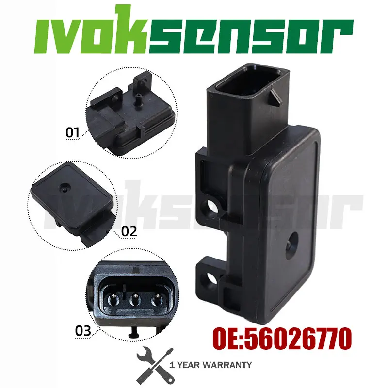 56026770 MAP Air Pressure Sensor For Dodge B D W Dodge Ram 1500 2500 3500 Ramcharger Viper 1992-96 Jeep Grand Cherokee 1993-96