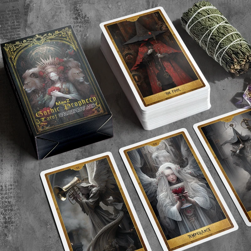New 2025 Beginner Rider Waite Tarot Divination Deck 78 Genuine Professional Gothic Seer Tarot Cards Rider Waite English Spanish