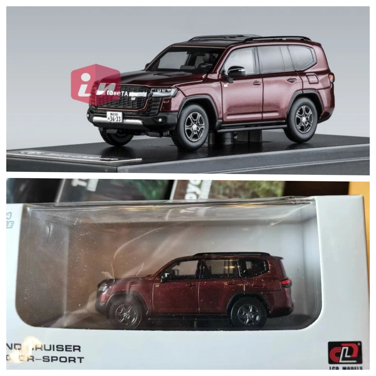 LCD Models Die-Cast 1:64 LAND CRUISER LC300-GR SPORT 2022 - RED Diecast Model Collection Limited Edition Hobby Toys