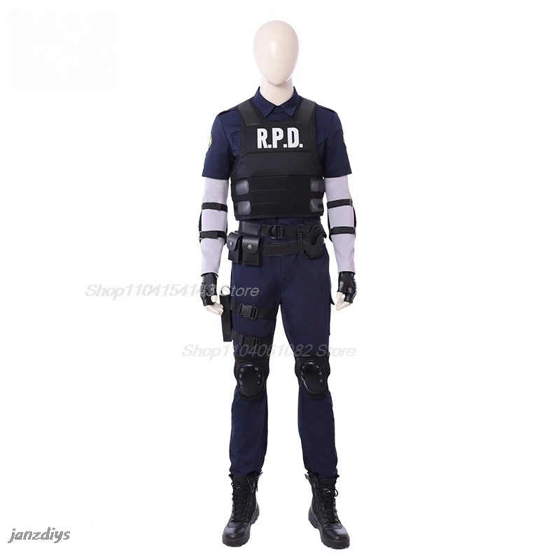 Biohazard Resident 4 Remake Leon S Kennedy Evil Cosplay Costume Jacket Coat Tops Pants Man Fantasia Outfits Halloween Party Suit