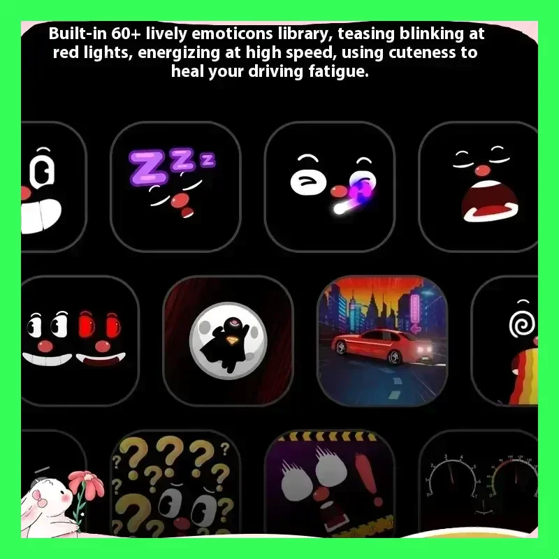 รถของเล่นหุ่นยนต์อัจฉริยะ Mangogo ของตกแต่งรถยนต์ สัตว์เลี้ยงอิเล็กทรอนิกส์ แสดงอารมณ์ ของเล่นเพื่อนเล่น ของขวัญวันหยุด ของตกแต่งรถยนต์