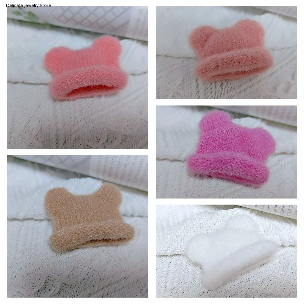 Mini-casquettes tricotées faites à la main pour poupées, matériaux DIY, casquettes décoratives mignonnes et colorées pour poupées