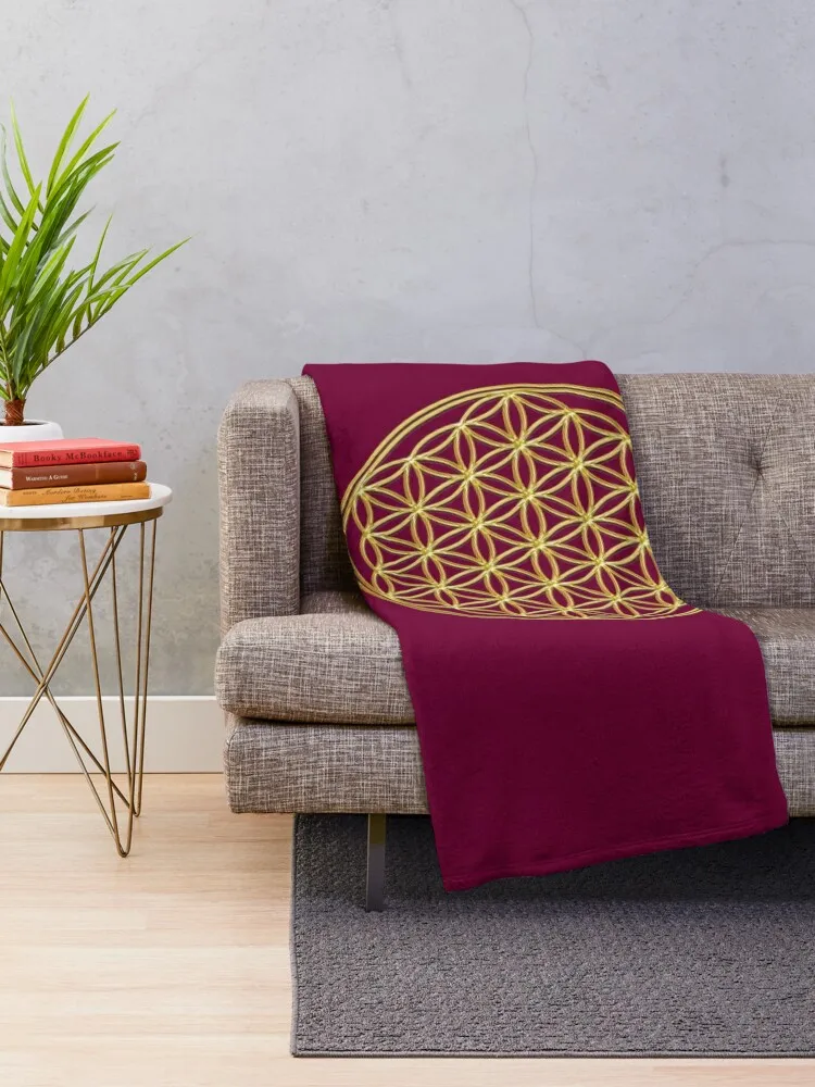 Flower of life, sacred geometry, energizing & purification Throw Blanket Luxury Brand Sofa sofa bed wednesday Blankets