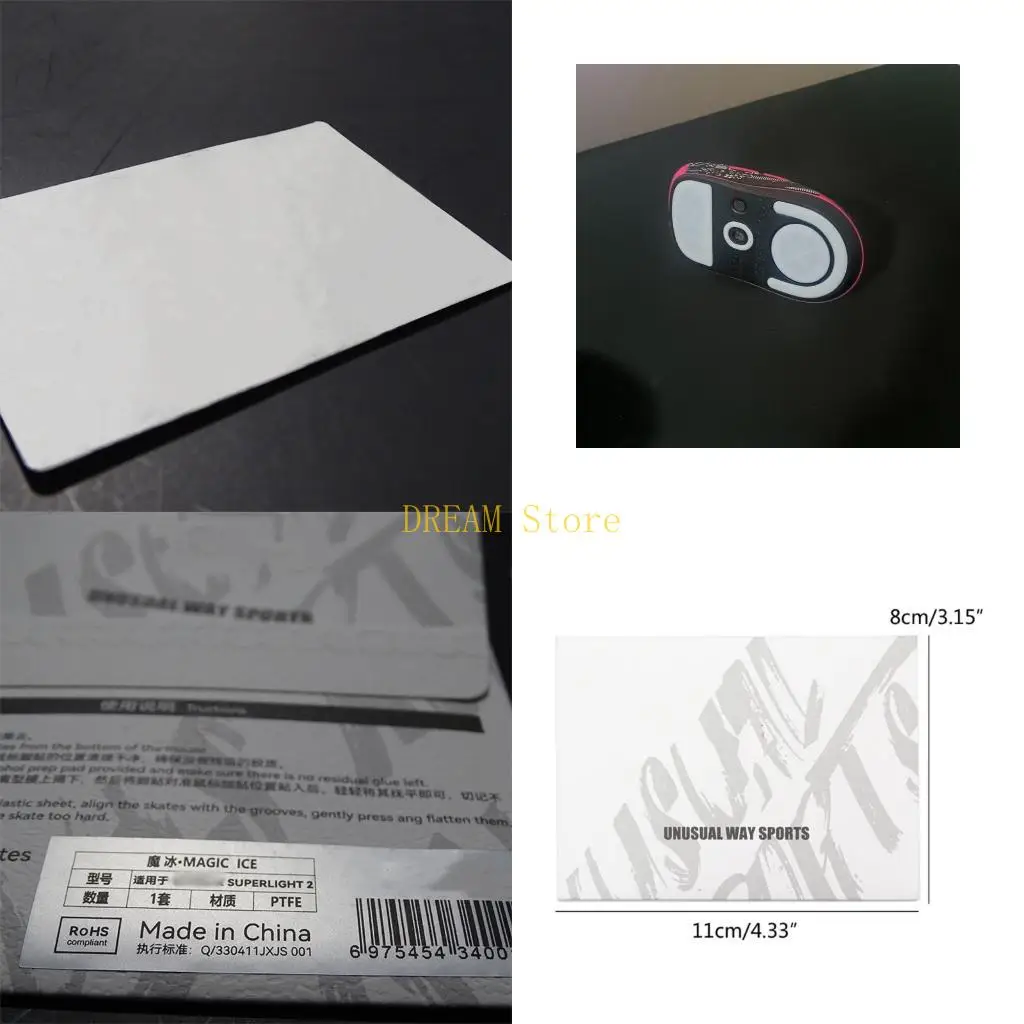 1Pack ICE Version Mouse Skates for GPRO X SUPERLIGHT 2 Mouse Feet Pad Glides Curveds Feet best sale