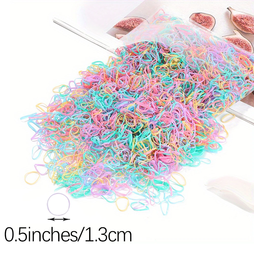  Colorful disposable rubber band hair ties, kids ponytail holders & headbands, girls’ hair accessories 6