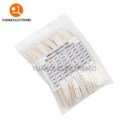 2500pcs 0402 0603 0805 SMD Ceramic Capacitor Assorted Kit 50Values 1pF - 10uF 100PF 10NF 100NF 0.47UF 1UF Chip Capacitance Set