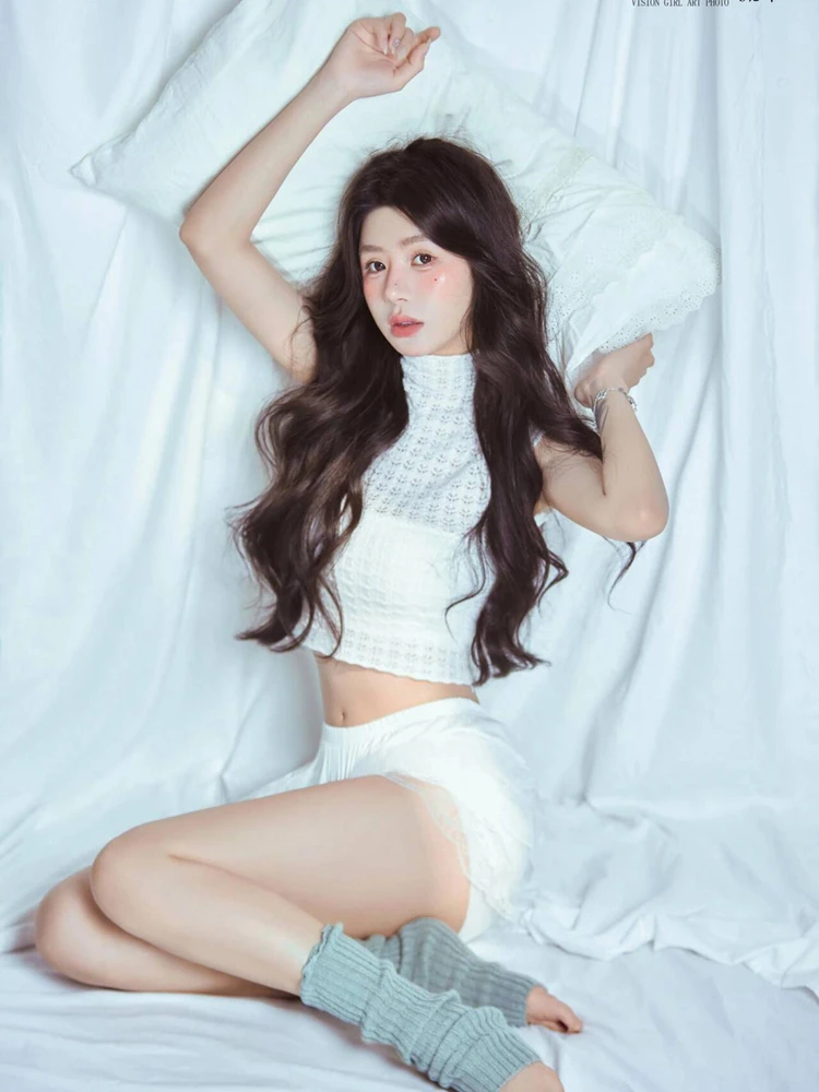 

2026 New Korean Style Home Studio Atmosphere Girl Photography Clothes Personal Pure Desire Art Photo Shooting Costume