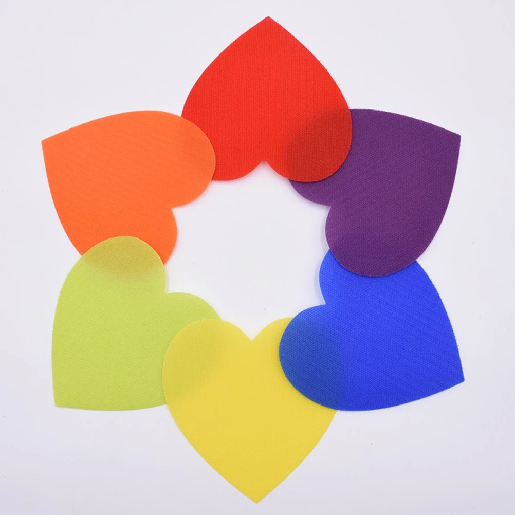 

30 Pcs Kids Play Mat Educational Game Carpet Colorful Rug Heart-shaped Classroom Floor Stickers Markers Rugs