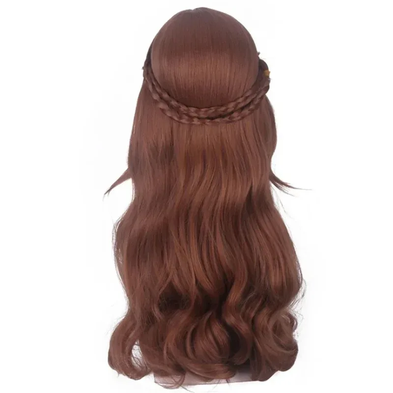 AIAI 2025 تأثيري الأميرة آنا لطيف فتاة الاصطناعية طويلة شعر مستعار مجعد 28 بوصة براون التدرج الانفجارات ألياف مقاومة للحرارة حفلة يومية