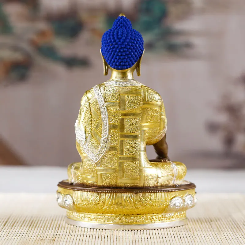 GOOD quality Gilding Buddha statue Nepal Tibet temple bless safe healty good luck Vajra Mitukpa Sakyamuni buddha bronze statue