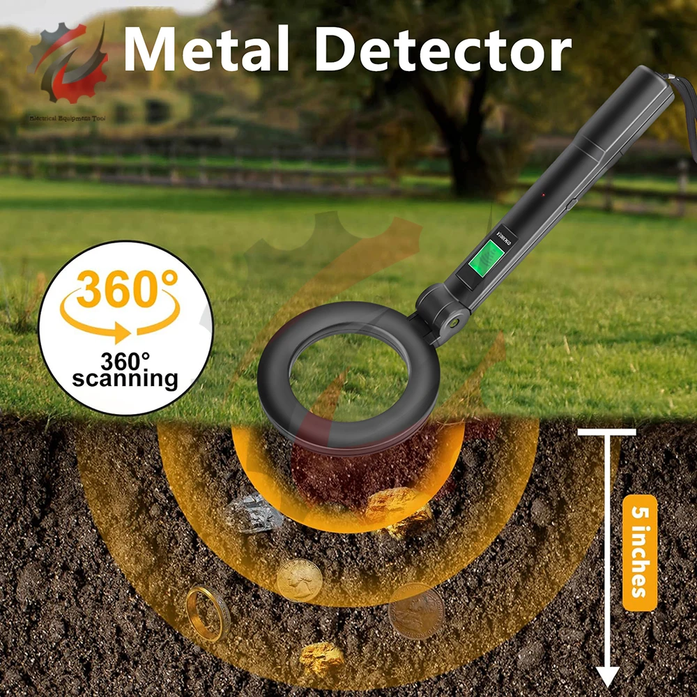 Detector de Metal Profissional Handheld Led Alta Sensibilidade Scanner Verificador de Segurança Gold Finder para Inspeção de Segurança Dm3004a