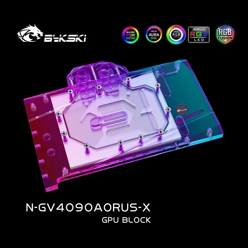 Imagem -06 - Bykski 4090 Bloco de Água para Gigabyte Aorus Rtx 4090 Master 24g Jogos oc Placa de Vídeo Radiador de Cobre Gpu Rgb N-gv4090aorus-x